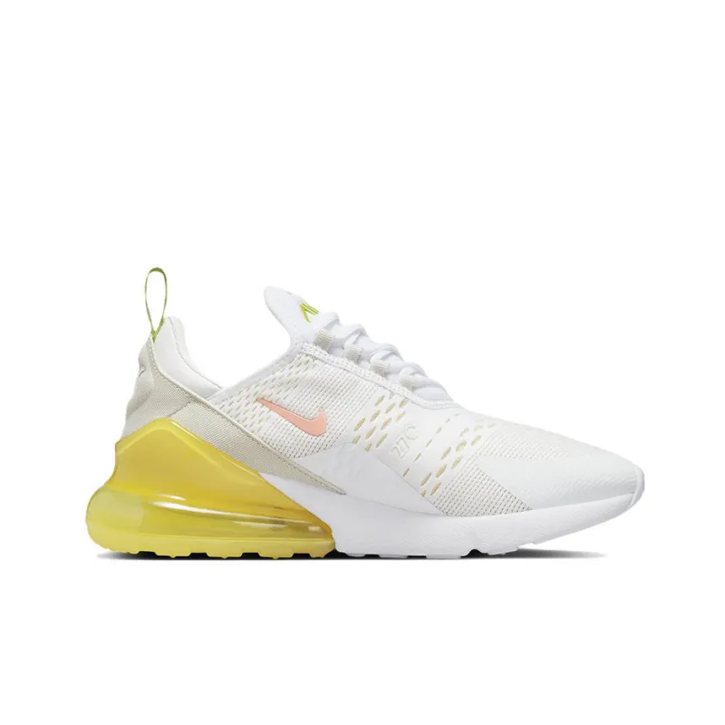 Nike Air Max 270 White Yellow Strike Women's-1