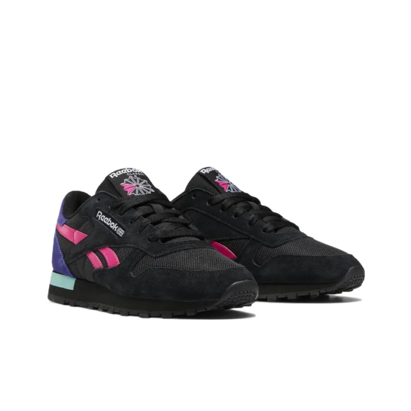 Reebok Women's Classic Leather 'Black Proud Pink Bold Purple' Women's-2