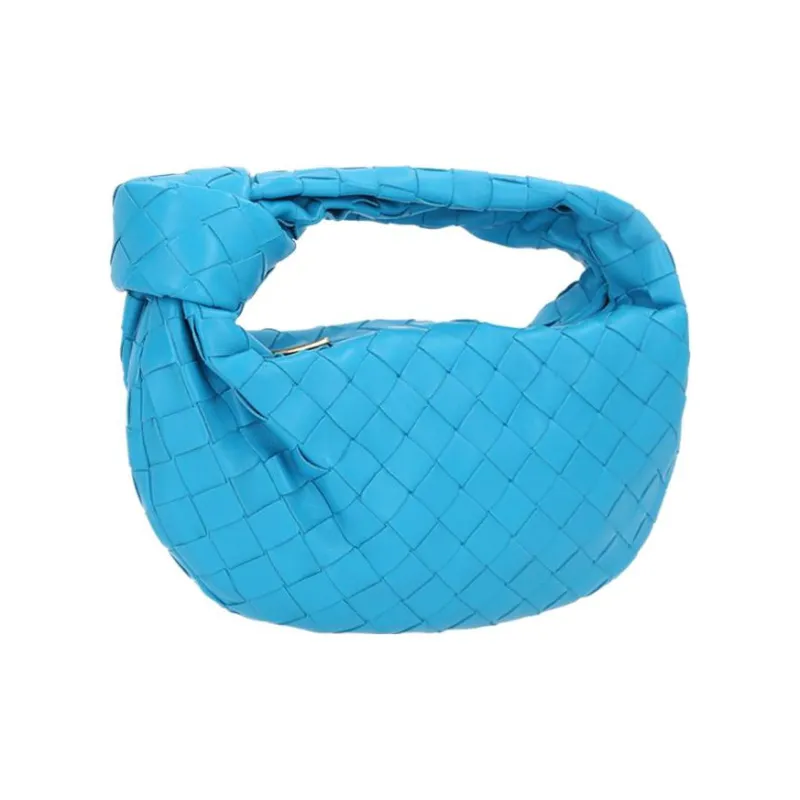 Bottega Veneta JODIE Sheepskin Cow Leather Patchwork Handbag Mini Women's Royal Blue-1