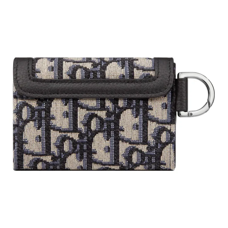 DIOR Saddle Fabric With Leather Saddle Bag Shoulder Bag Crossbody Bag With Clip Closure Regular Men's Beige And Black-2