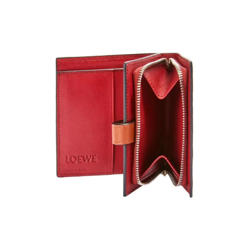 LOEWE Soft Grained Cow Leather Wallet Women's Light Caramel-2