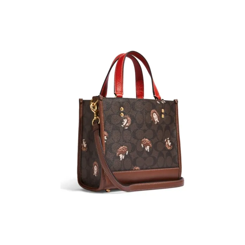 COACH Cow Leather Tote Bag Shopping Bag Shoulder Bag Crossbody Bag Handbag Regular Women's Monogram Brown-1