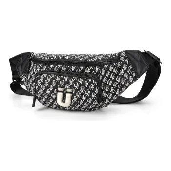 Guuka Nylon Shoulder Bag Crossbody Bag Fanny Pack Sling Bag Unisex Black