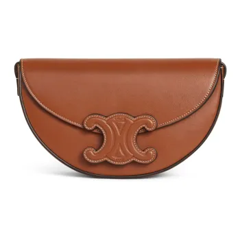 CELINE BesaceTriomphe Smooth Calf Leather Messenger Bag Crossbody Bag Shoulder Bag Women's Brown