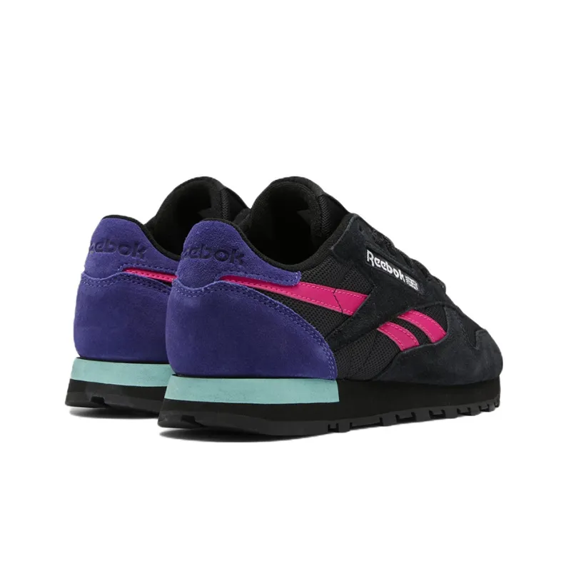 Reebok Women's Classic Leather 'Black Proud Pink Bold Purple' Women's-3