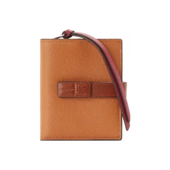 LOEWE Soft Grained Cow Leather Wallet Women's Light Caramel
