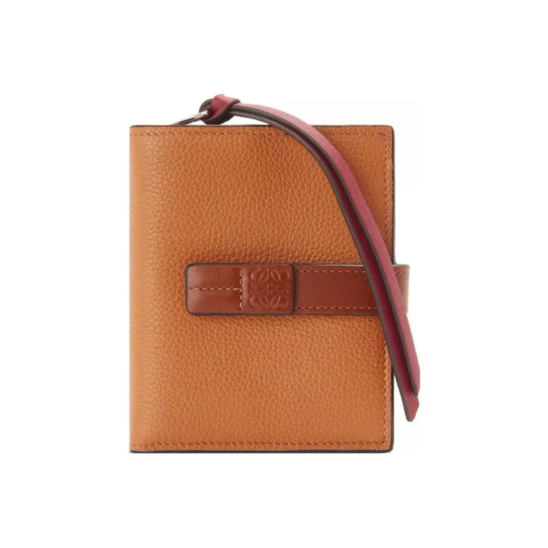 LOEWE Soft Grained Cow Leather Wallet Women's Light Caramel-0