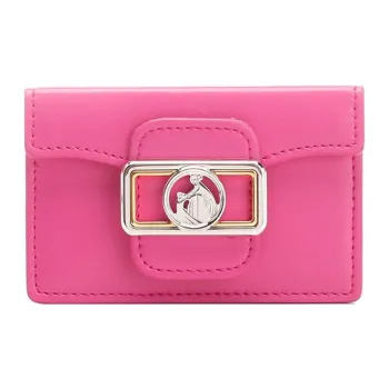 Lanvin Leather Card Holder Wallet Women's Pink