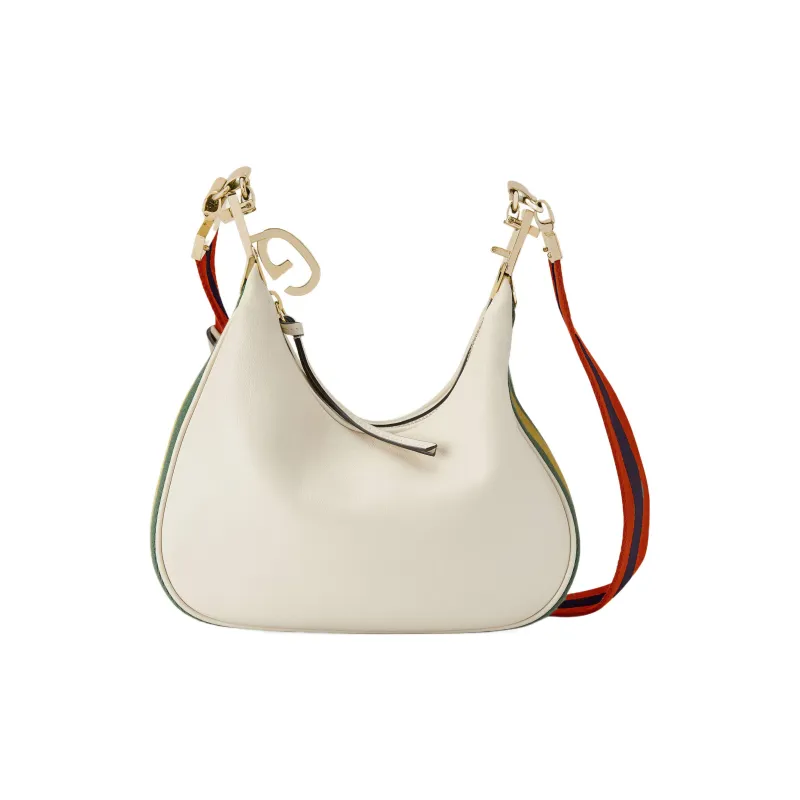 GUCCI Attache Leather Dumpling Bag Portable Crossbody Bag Shoulder Bag Women's White-4