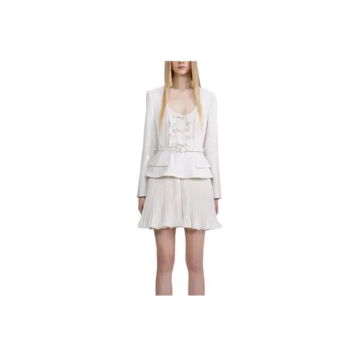 Self-portrait Long-Sleeved Dresses Women's Ivory White