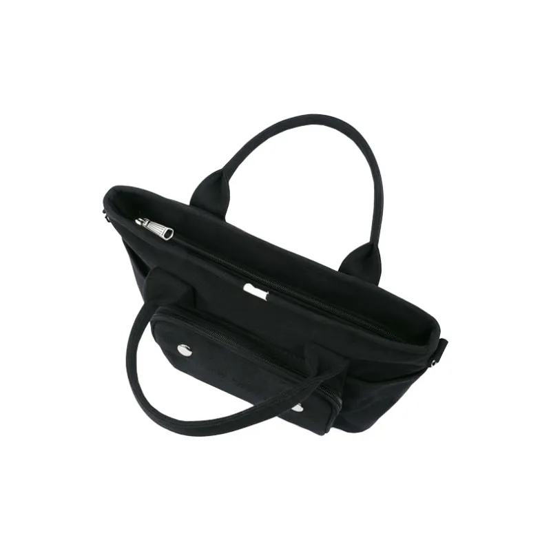 KANGOL Canvas Canvas Bag Dumpling Bag Crossbody Handbag Medium Size Women's Black-1