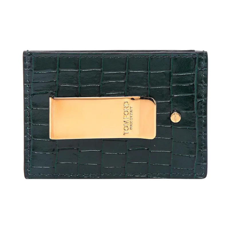 TF Crocodile Pattern Leather Card Holder Card Holder Women's Jasper-1