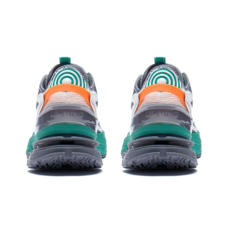 LiNing Hiking Tracing Hiking 1.0 V3 Dream Theme Show Model Low Top Sports Casual Shoes Men's White Gray Green-3