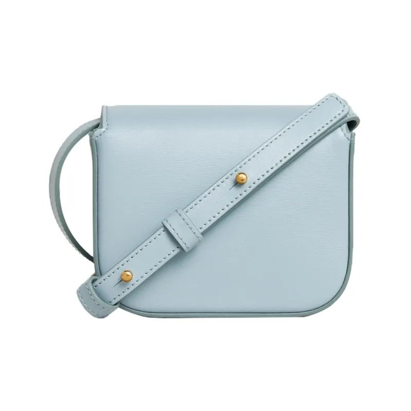 CELINE Triumph Gate Triomphe Bright Calfskin Handbag, Shoulder Bag, Crossbody Bag Mini Women's Ice Blue-2