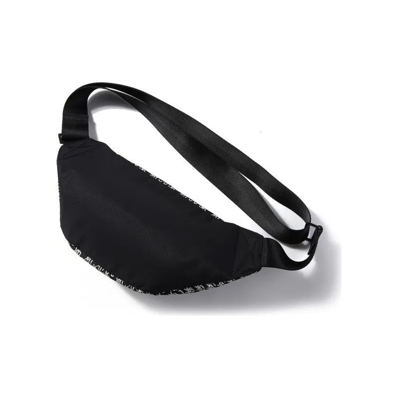 Guuka Nylon Shoulder Bag Crossbody Bag Fanny Pack Sling Bag Unisex Black-2