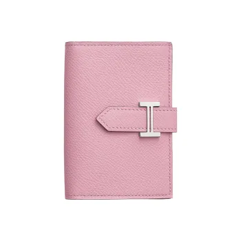 HERMES Bearn Epsom Calfskin Wallet Women's X9 Mauve Sylvestre Forest Purple