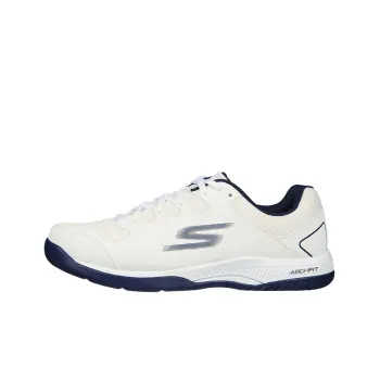 Skechers Relaxed Fit Viper Court Breathable Lightweight Low-Top Running Shoes Men's White Blue