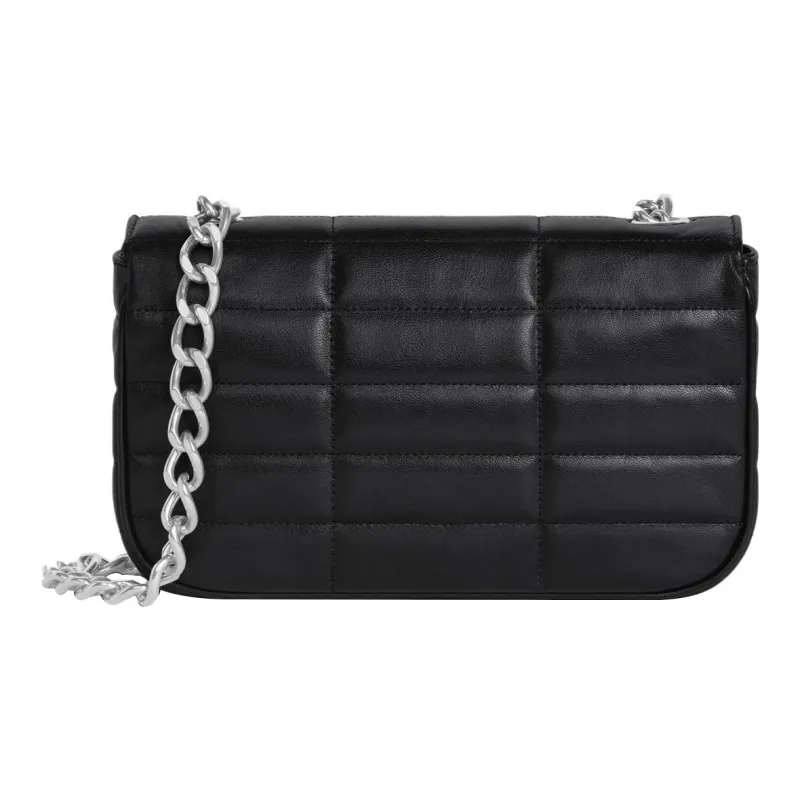 CELINE MATELASSE MONOCHROME Series Goatskin Crossbody Bag, Shoulder Bag Women's Black-4
