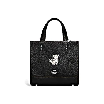 COACH Dempsey Cow Leather Tote Bag, Shopping Bag, Shoulder Bag, Crossbody Bag, Handbag Trumpets Women's Black