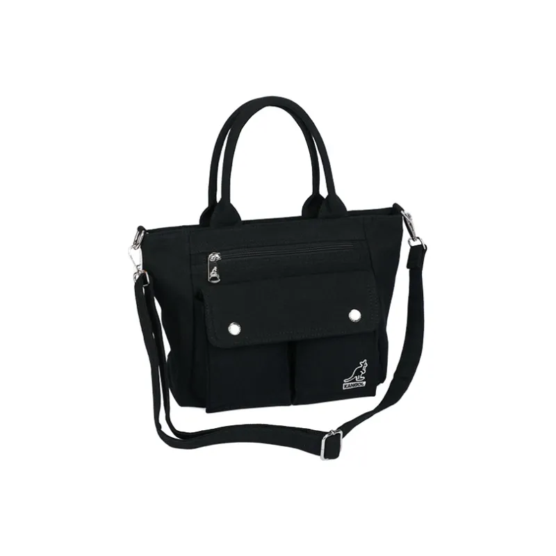 KANGOL Canvas Canvas Bag Dumpling Bag Crossbody Handbag Medium Size Women's Black-10