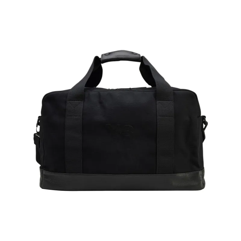 Y 3 Cotton Travel Bag, Gym Bag, Shoulder Bag, Crossbody Bag, Handbag Unisex Black-0