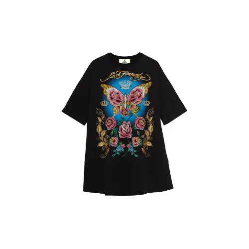 Ed Hardy Short-Sleeved Dresses Women's Black E1OAW233