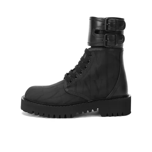 Valentino Campsite Combat Boot 'VLTN Times - Black'