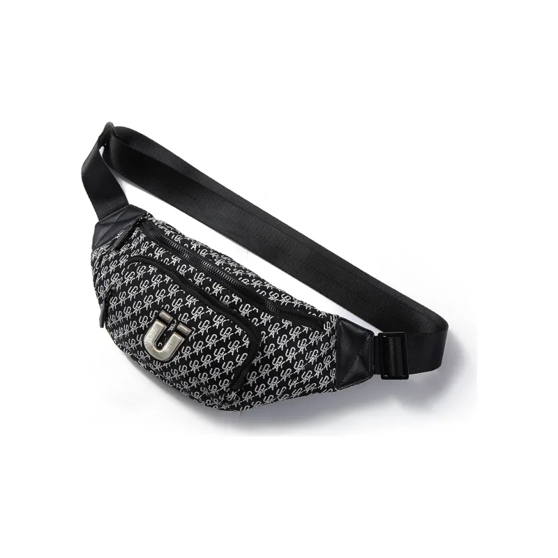 Guuka Nylon Shoulder Bag Crossbody Bag Fanny Pack Sling Bag Unisex Black-1