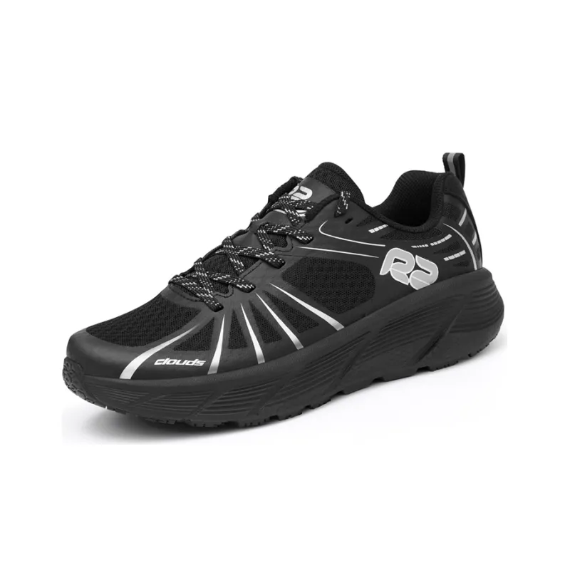 R2 REALRUN Cushioning Wear-Resistant Rebound Low-Top Running Shoes Unisex Black-2
