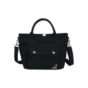 KANGOL Canvas Canvas Bag Dumpling Bag Crossbody Handbag Medium Size Women's Black