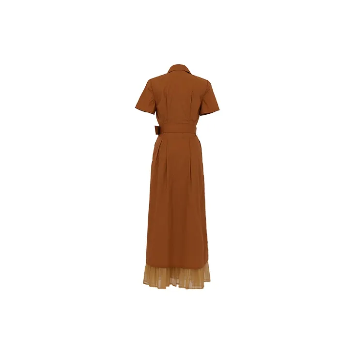 MARJORIE Short-Sleeved Dresses Women's Orange Red-1