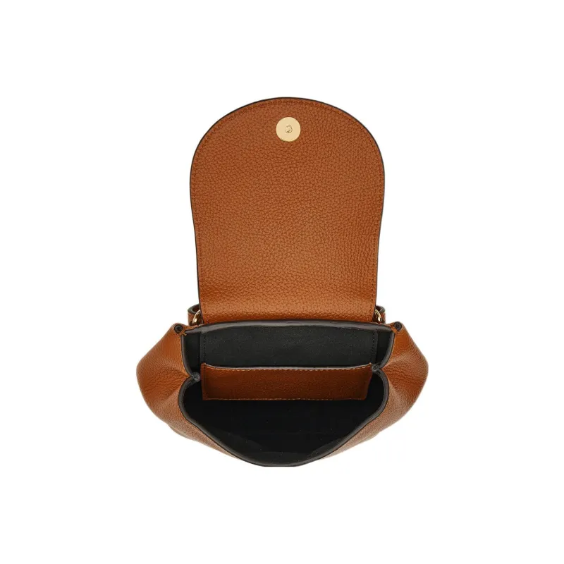 FERRAGAMO GANCINI Cow Leather Backpack Shoulder Bag Crossbody Bag Handbag Mini Women's Brown-3