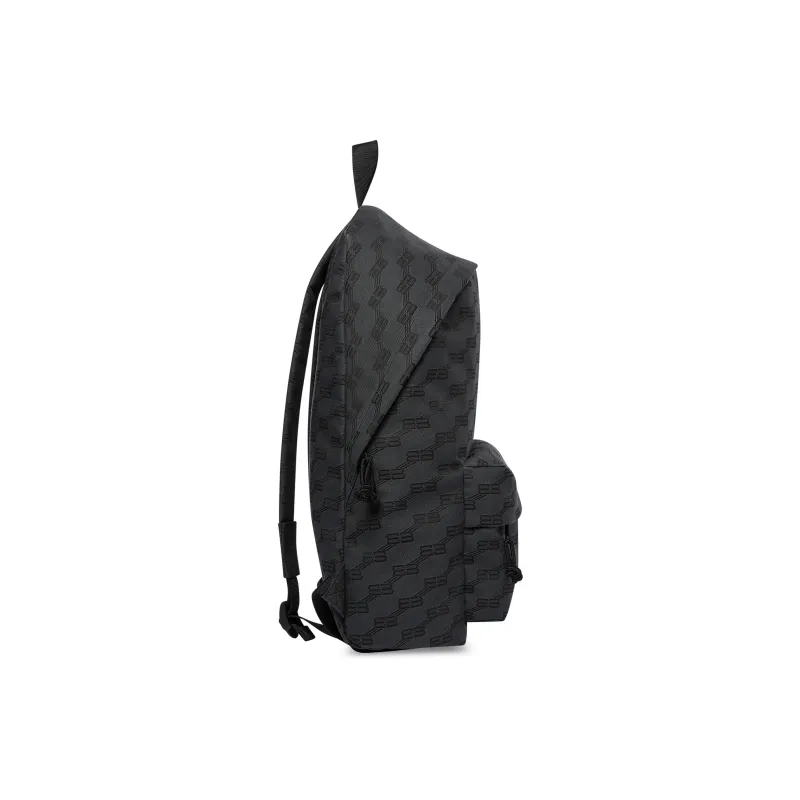 Balenciaga Jacquard Canvas Backpack Medium Size Men's Black-2