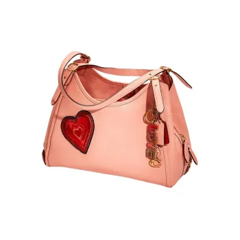 COACH Lori Soft Pebbled Leather Portable Crossbody Bag, Shoulder Bag Women's Candy Pink