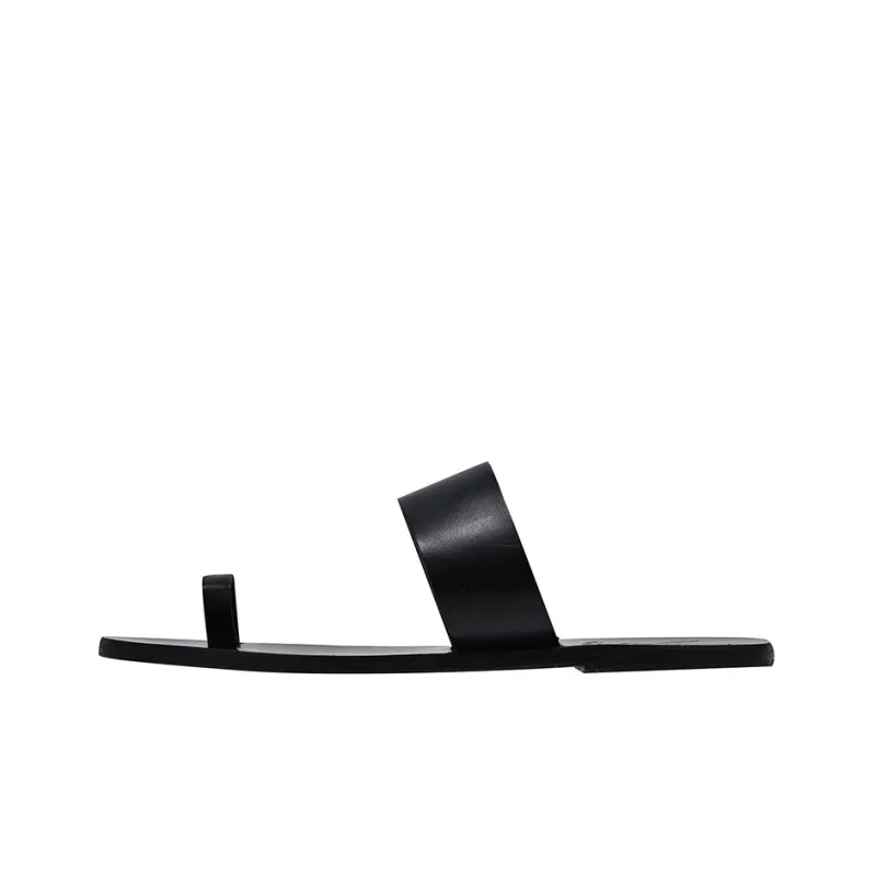 ANCIENT GREEK SANDALS Slide Slippers Men's Black-0