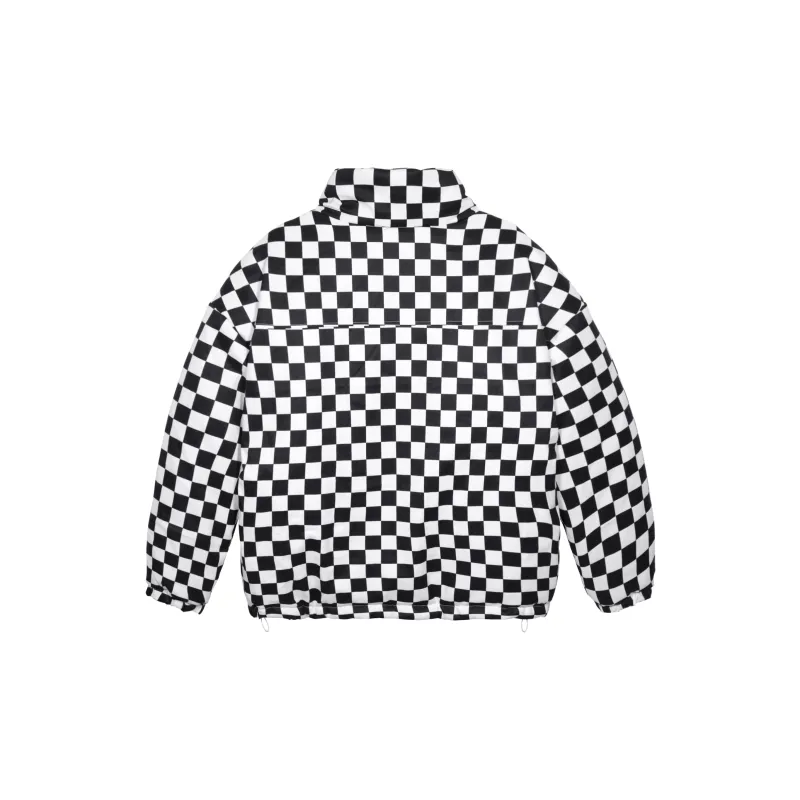 KILLWINNER Plaid Stand Collar Loose Fit Thickened Puffer Jacket Unisex-1