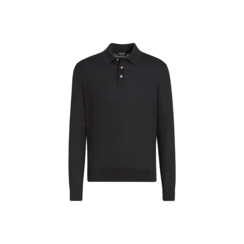 Ermenegildo Zegna Polo Shirts Men Black