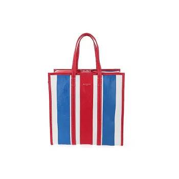 Balenciaga Sheepskin Shopping Bag One Shoulder Handbag Large Size Unisex White Blue Red Multicolor