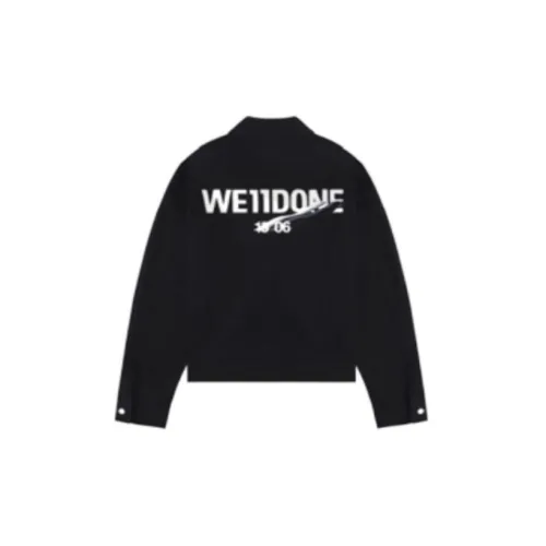 WE11DONE Denim Jackets Unisex Black