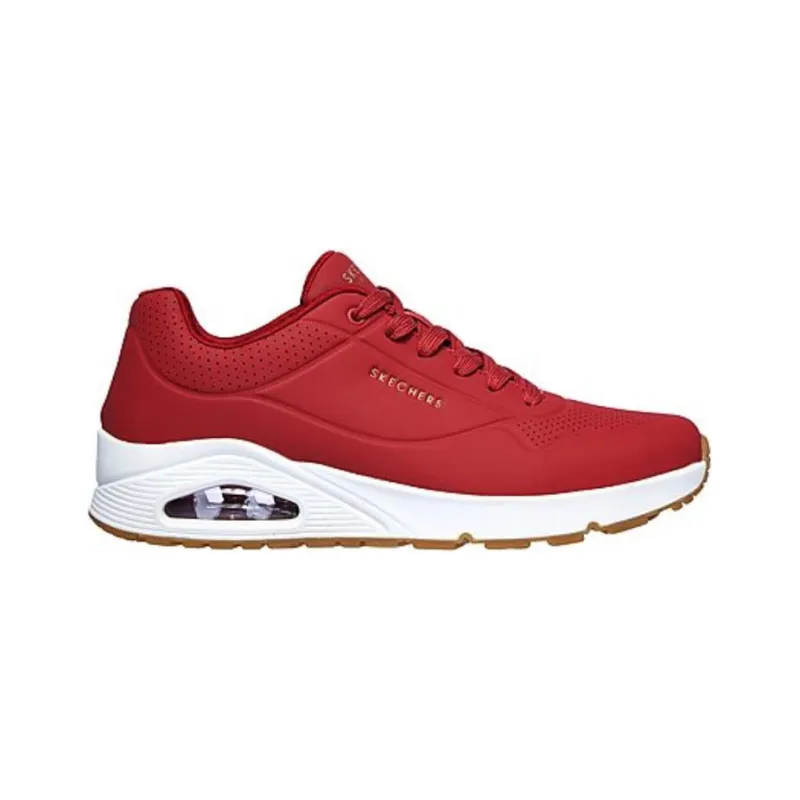 Skechers Uno Uno Stand On Air Cushioning Low-Top Casual Shoes Men's Burgundy-1