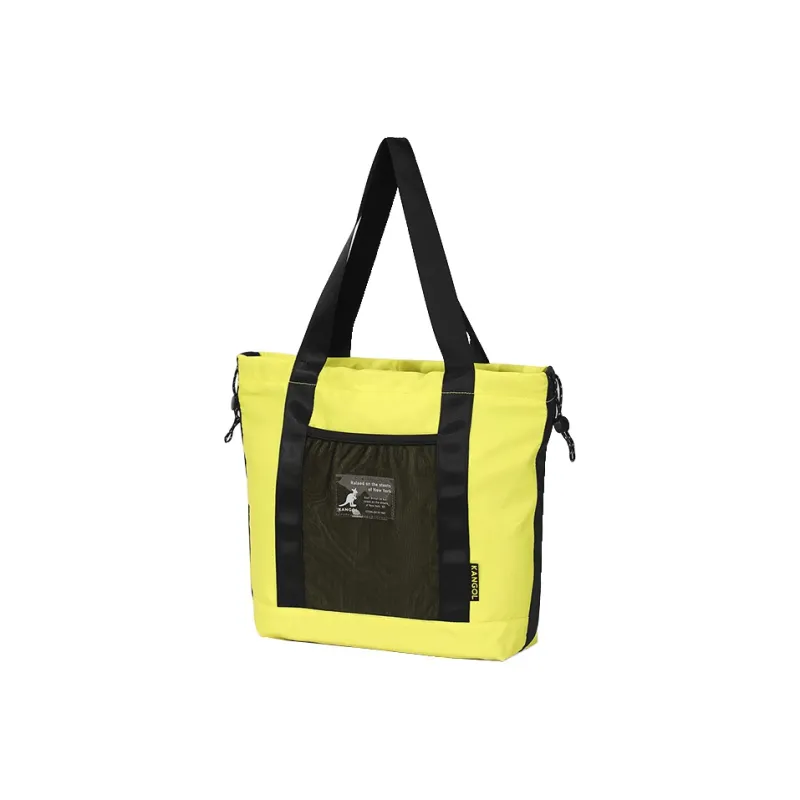 KANGOL Polyester Tote Bag Shopping Bag Shoulder Bag Unisex Fluorescent Green/Violet-1