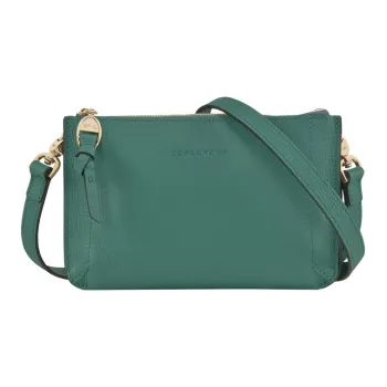 LONGCHAMP Mailbo Grained Cow Leather Messenger Bag Shoulder Bag Crossbody Bag Wallet Women's Beech Green