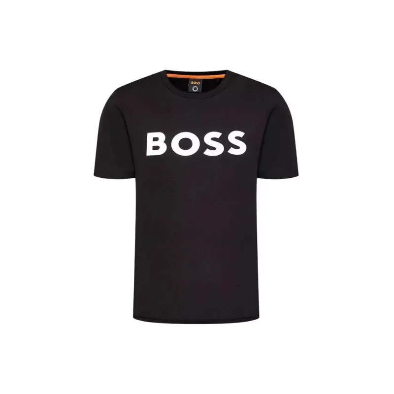 HUGO BOSS SS22 Men's Logo Print Short Sleeve T Shirt Black-0