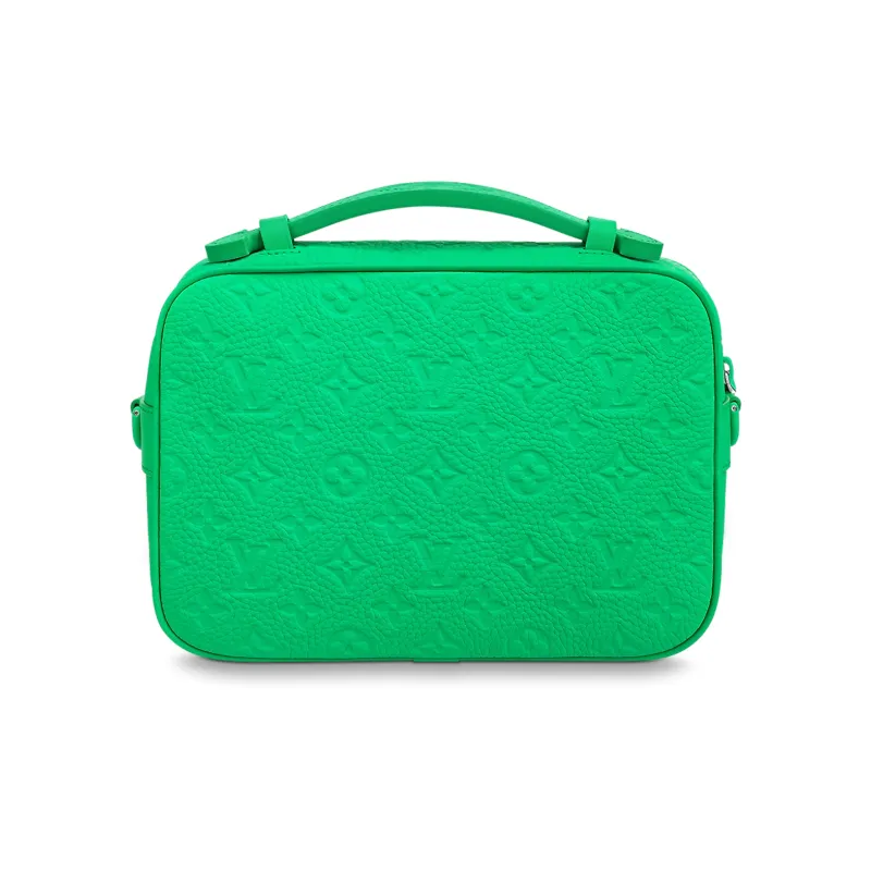 LOUIS VUITTON S Lock Messenger Monogram Embossed Minty Green-2