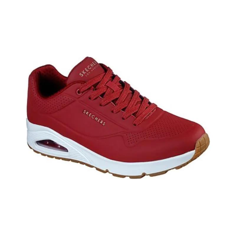 Skechers Uno Uno Stand On Air Cushioning Low-Top Casual Shoes Men's Burgundy-2