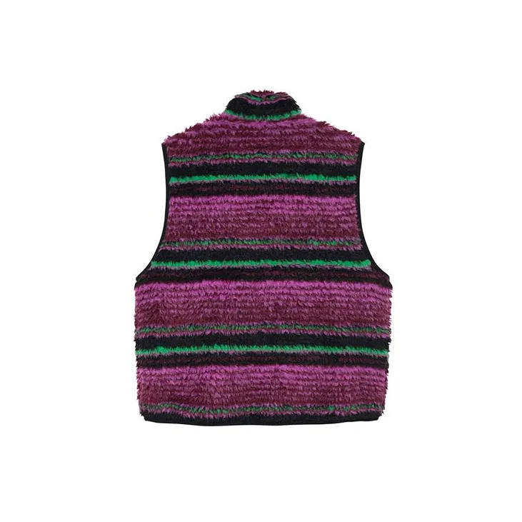 Stussy Striped Sherpa Vest-1