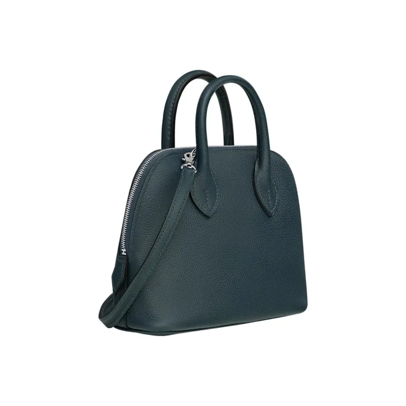 HERMES Bolide Evercolor Calfskin Bowling Bag Shoulder Bag Crossbody Bag Handbag Mini Women's Hurricane Blue/Izmir Blue-1