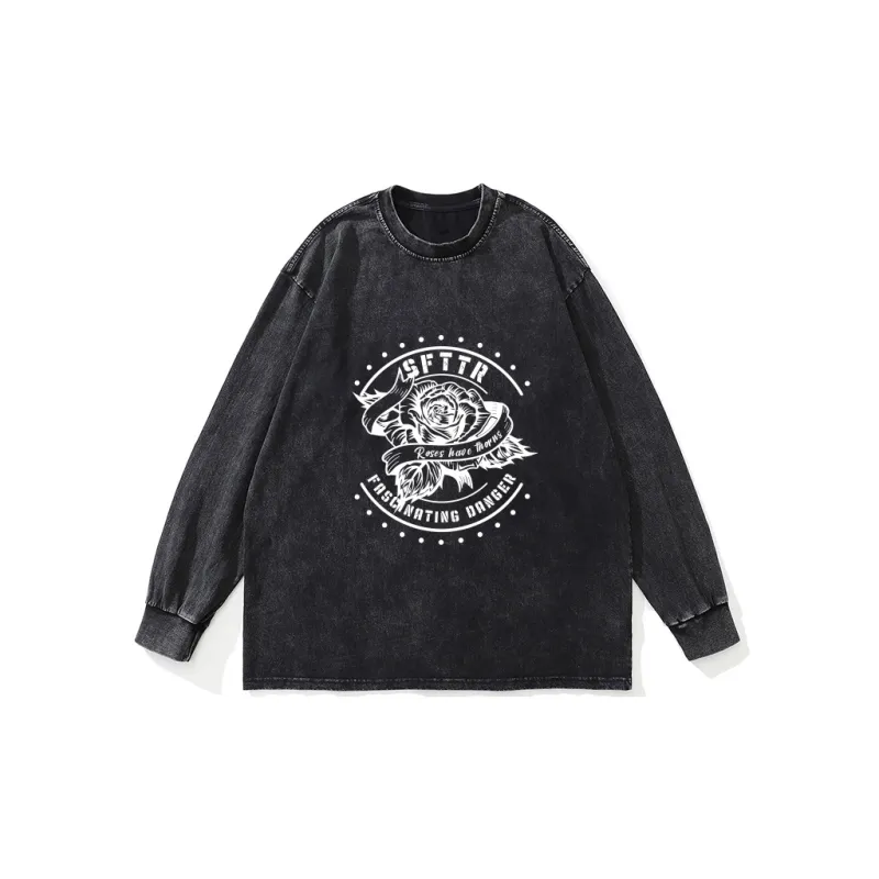 SFTTR Long Sleeved T Shirt Unisex Black-0