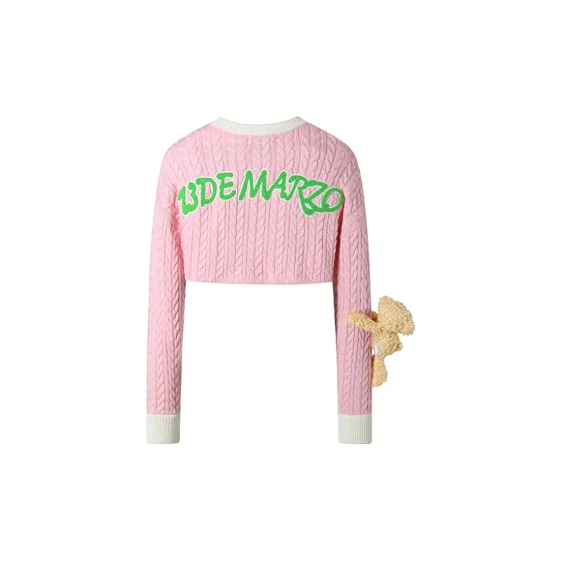 13 DEMARZO Crop Tops Women's Pink-1