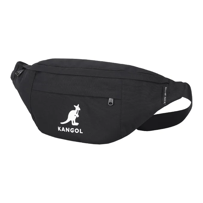 KANGOL Canvas Canvas Bag Crossbody Bag Fanny Pack Sling Bag Medium Size Unisex Black/Gray/Khaki/Pink-3